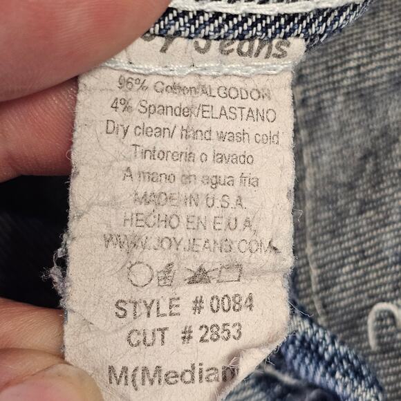 y2k 5-7-9 Capri Jeans Size Medium Low Rise Raw Hem Frayed Distressed Streetwear - Picture 6 of 7